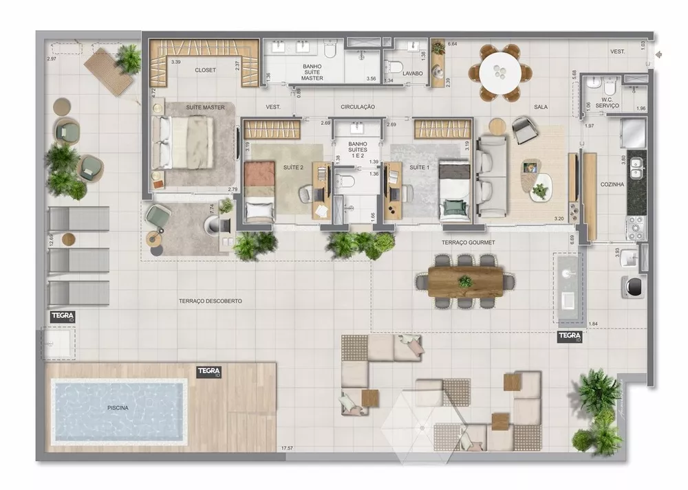 Apartamento, 3 quartos, 123 m² - Foto 82