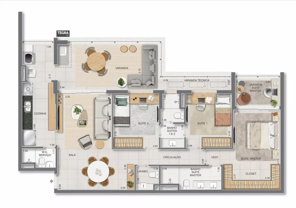 Apartamento, 3 quartos, 123 m² - Foto 63