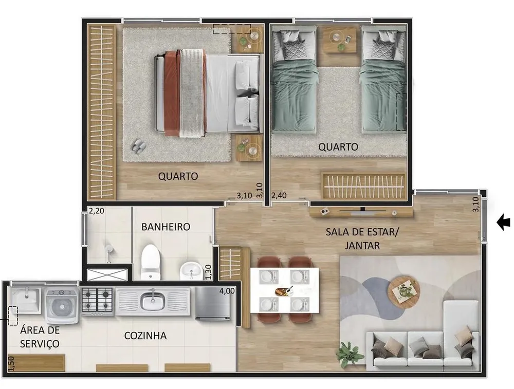 Apartamento, 2 quartos, 63 m² - Foto 17