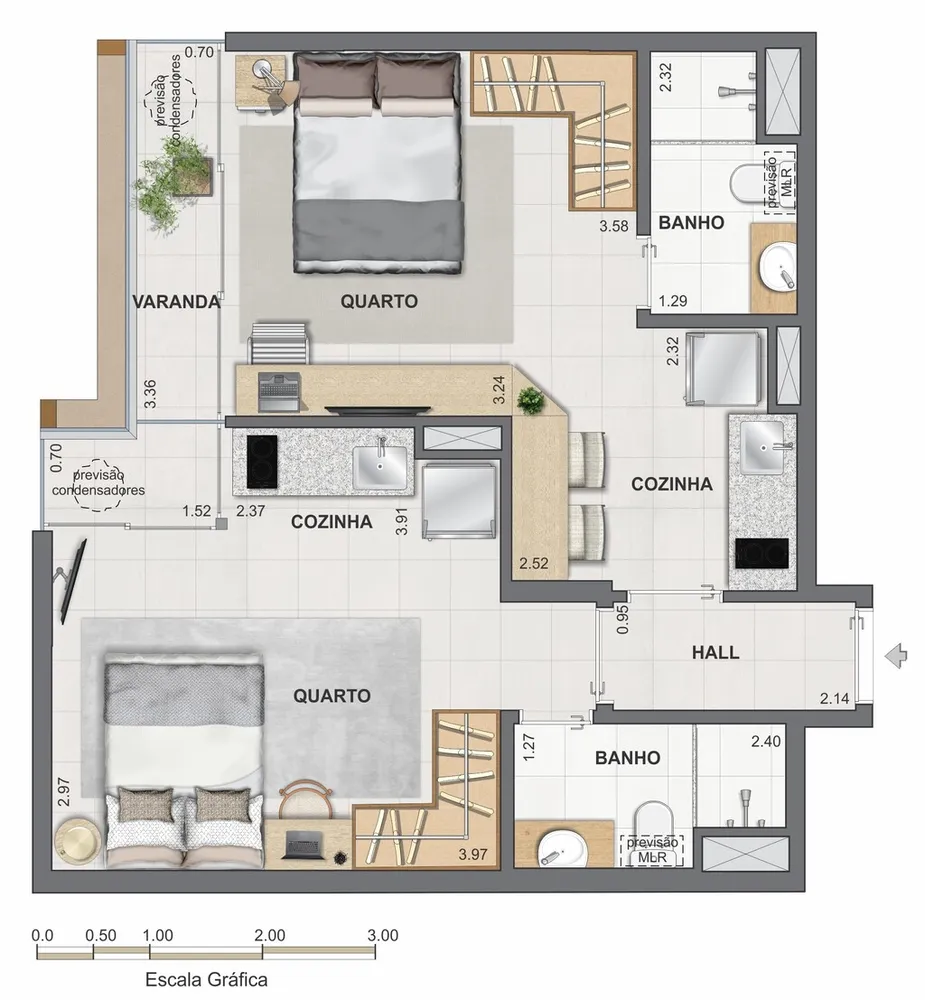 Apartamento, 2 quartos, 50 m² - Foto 64