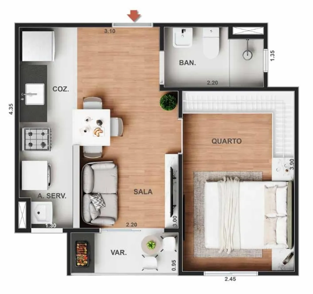 Apartamento, 2 quartos, 50 m² - Foto 16