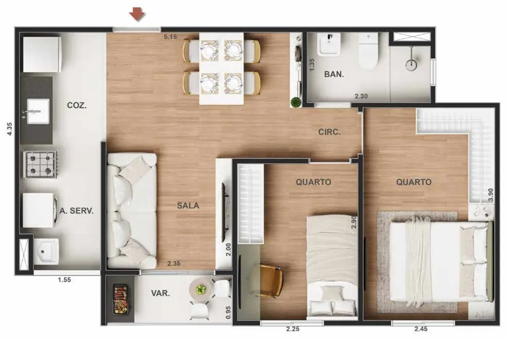 Apartamento, 2 quartos, 50 m² - Foto 20
