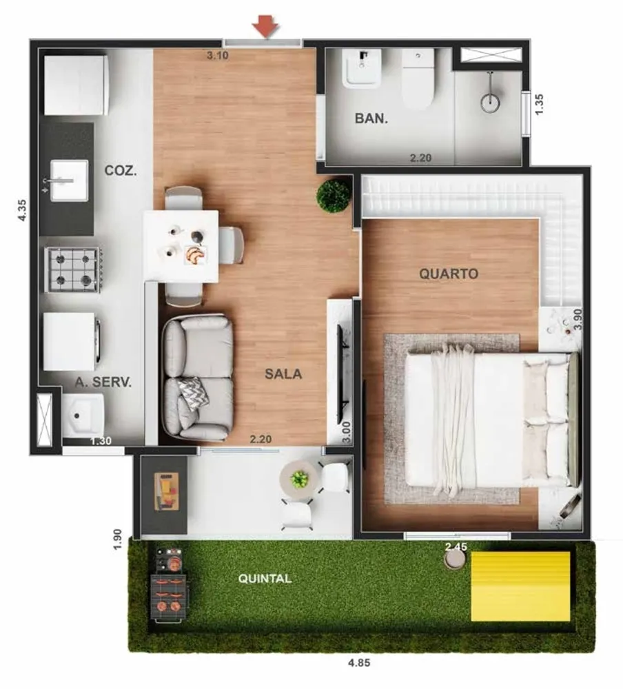 Apartamento, 2 quartos, 50 m² - Foto 17