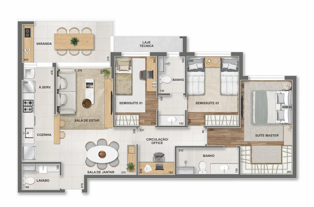 Apartamento, 3 quartos, 96 m² - Foto 160