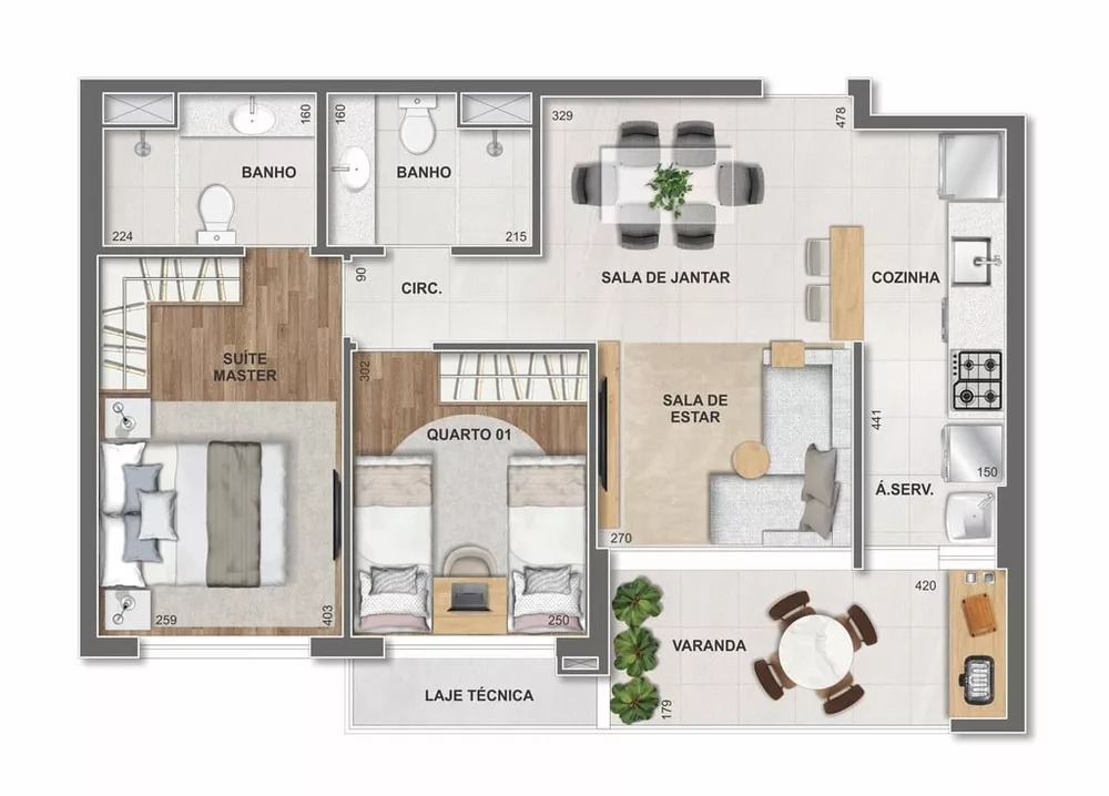 Apartamento, 3 quartos, 96 m² - Foto 53