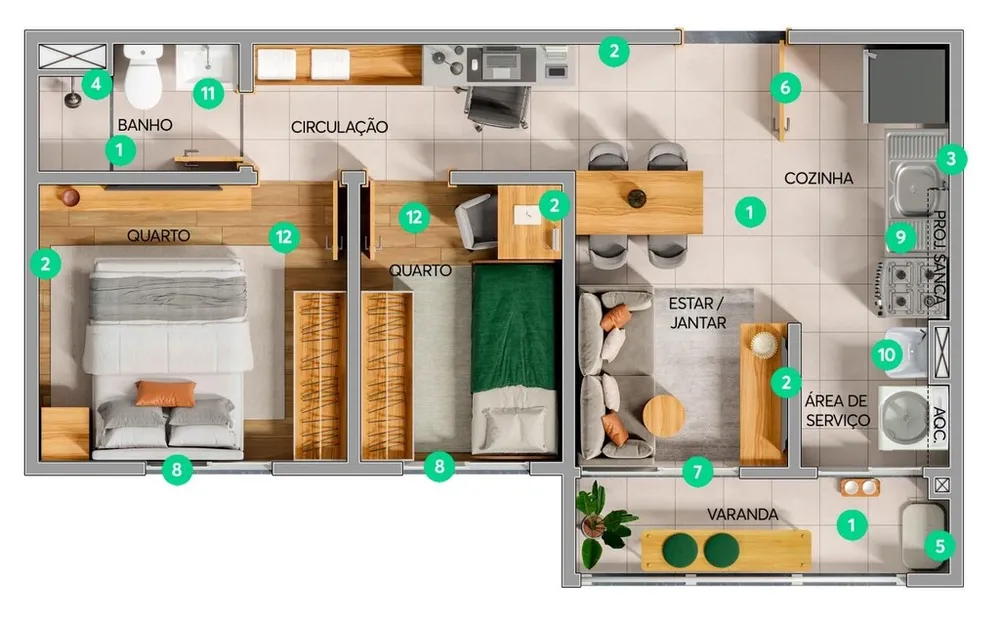 Apartamento, 2 quartos, 40 m² - Foto 34