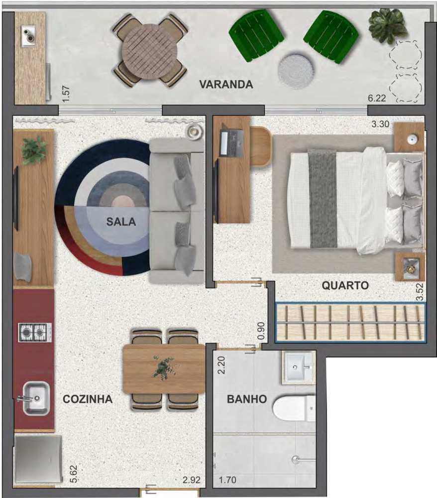 Apartamento, 1 quarto, 41 m² - Foto 5