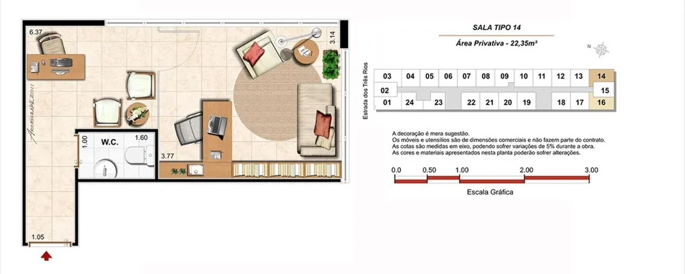 Sala-Conjunto, 22 m² - Foto 24