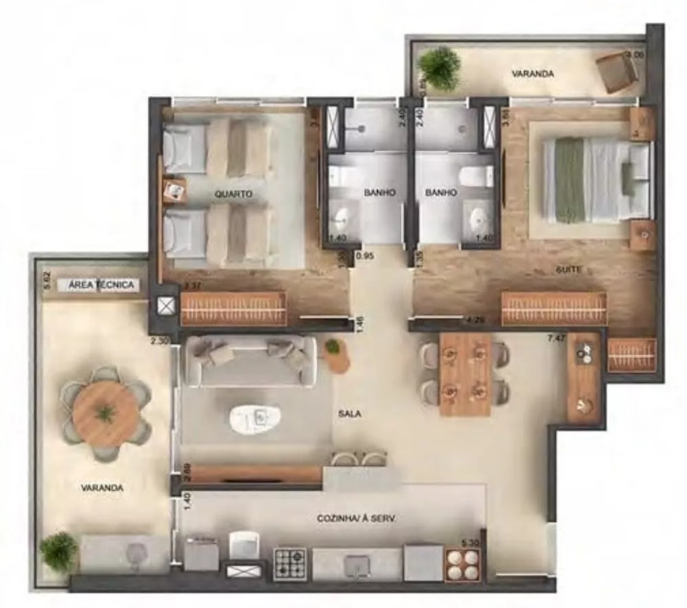 Apartamento, 2 quartos, 90 m² - Foto 13