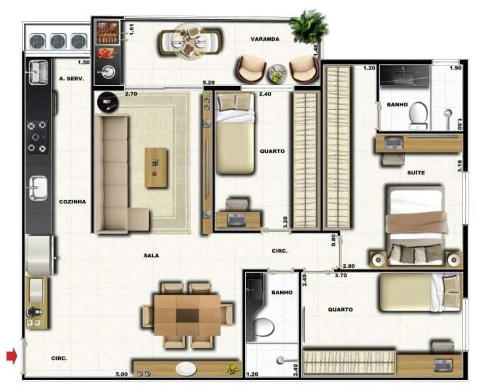 Apartamento, 2 quartos, 64 m² - Foto 24