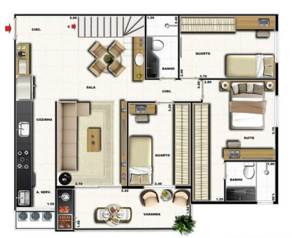 Apartamento, 2 quartos, 64 m² - Foto 84
