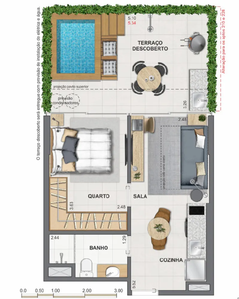 Cobertura, 1 quarto, 67 m² - Foto 52