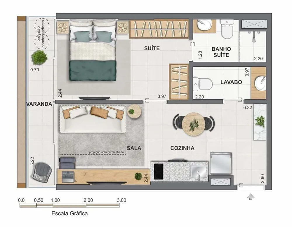 Cobertura, 1 quarto, 67 m² - Foto 46