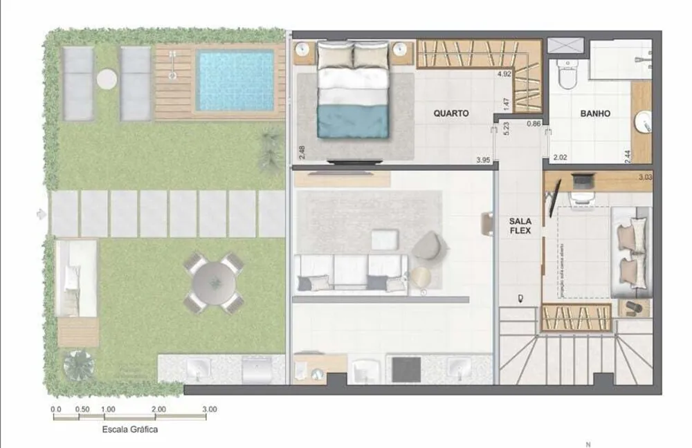 Cobertura, 1 quarto, 67 m² - Foto 96