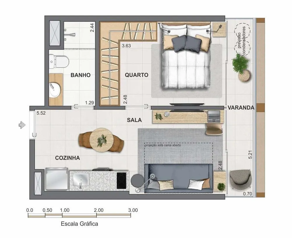 Cobertura, 1 quarto, 67 m² - Foto 39
