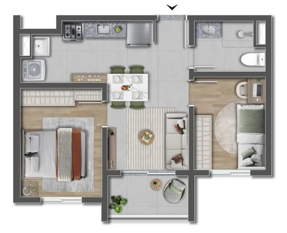 Apartamento, 2 quartos, 40 m² - Foto 1