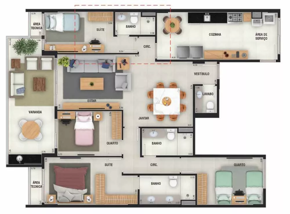 Cobertura, 4 quartos, 271 m² - Foto 5