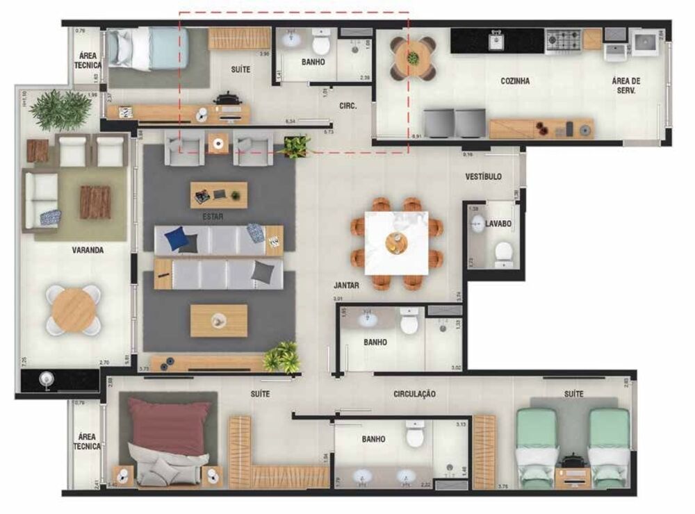 Cobertura, 4 quartos, 271 m² - Foto 9