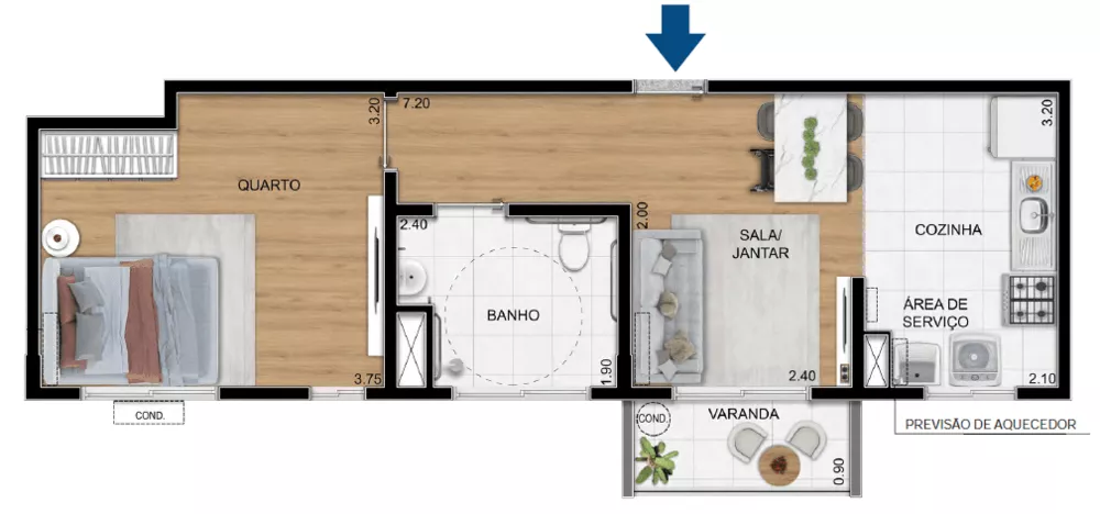 Apartamento, 1 quarto, 33 m² - Foto 12