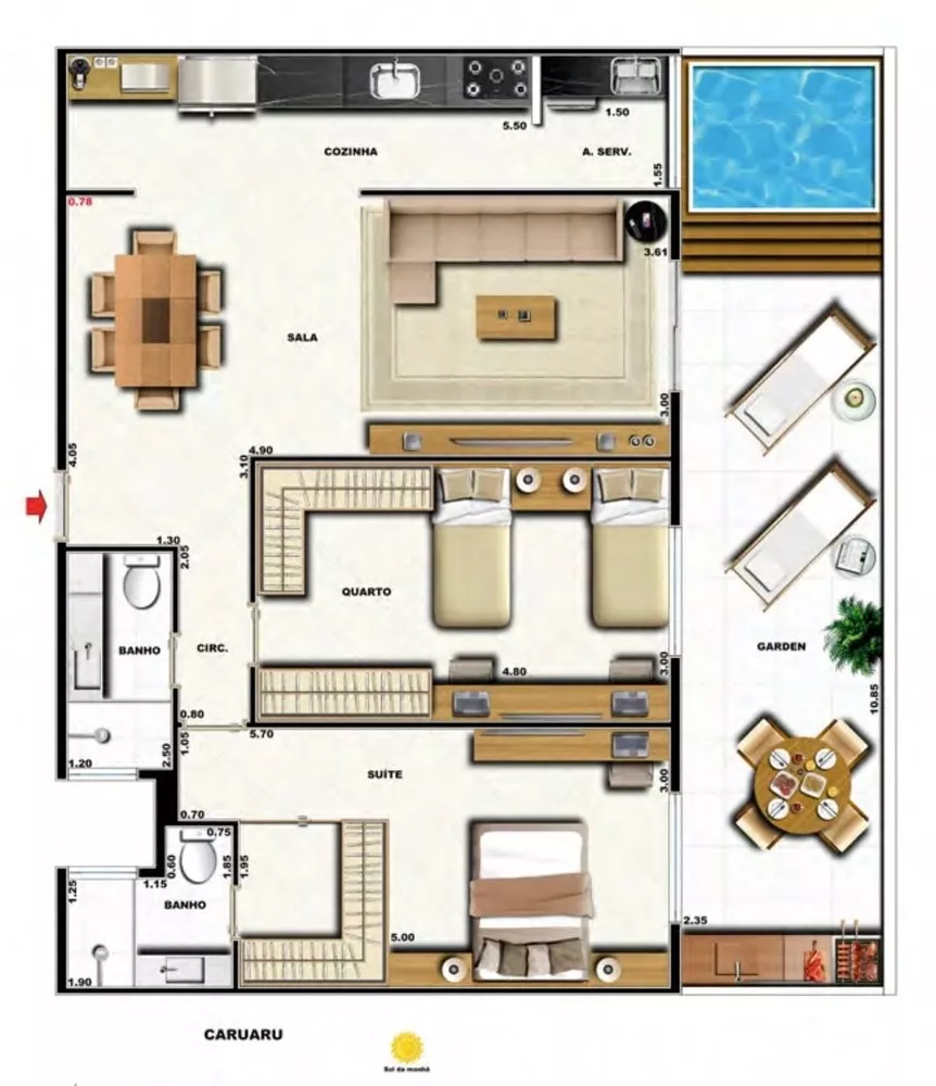 Cobertura, 3 quartos, 133 m² - Foto 1