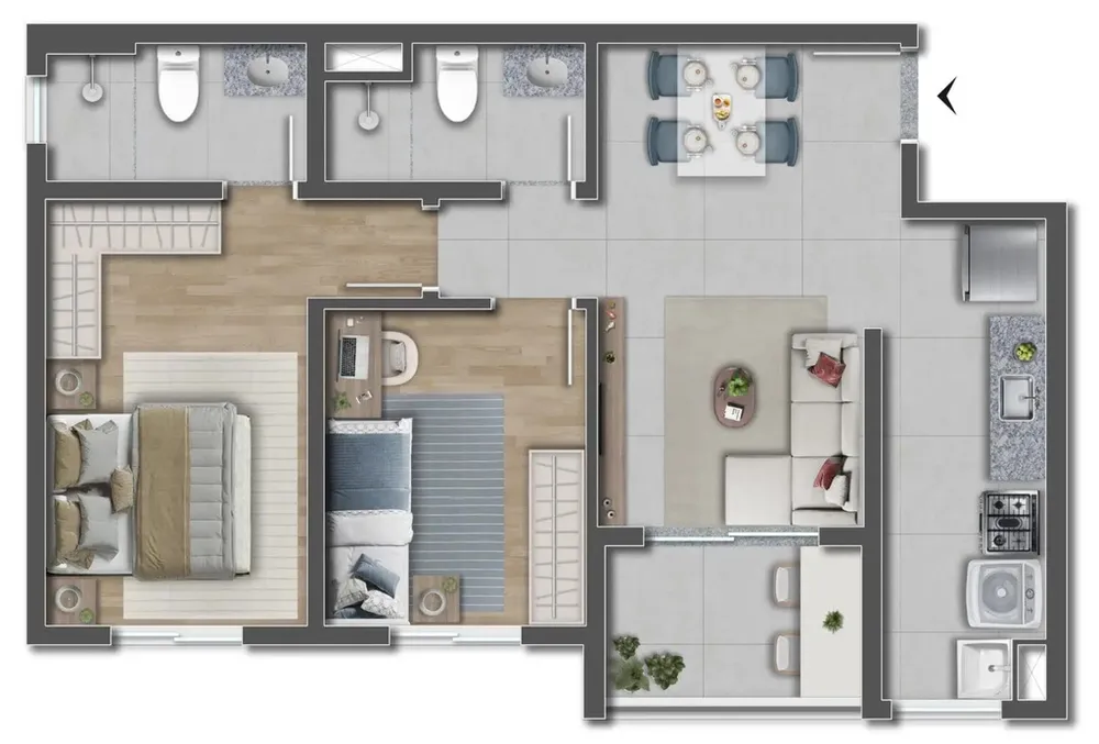 Apartamento, 2 quartos, 65 m² - Foto 4