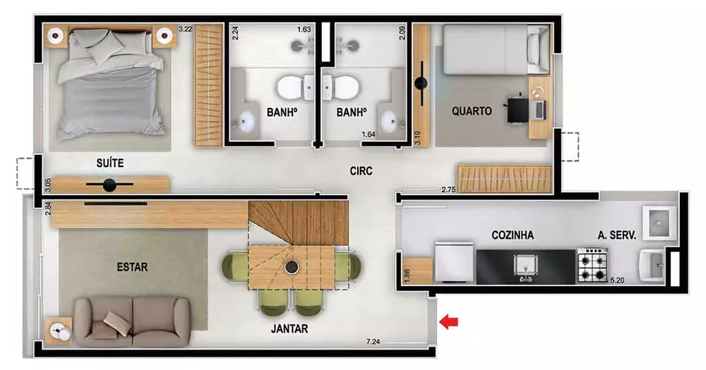 Apartamento, 2 quartos, 57 m² - Foto 23