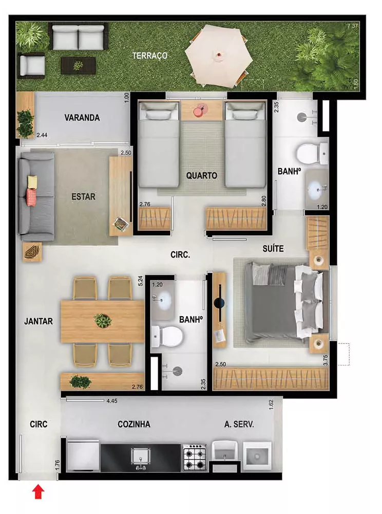 Apartamento, 2 quartos, 57 m² - Foto 10