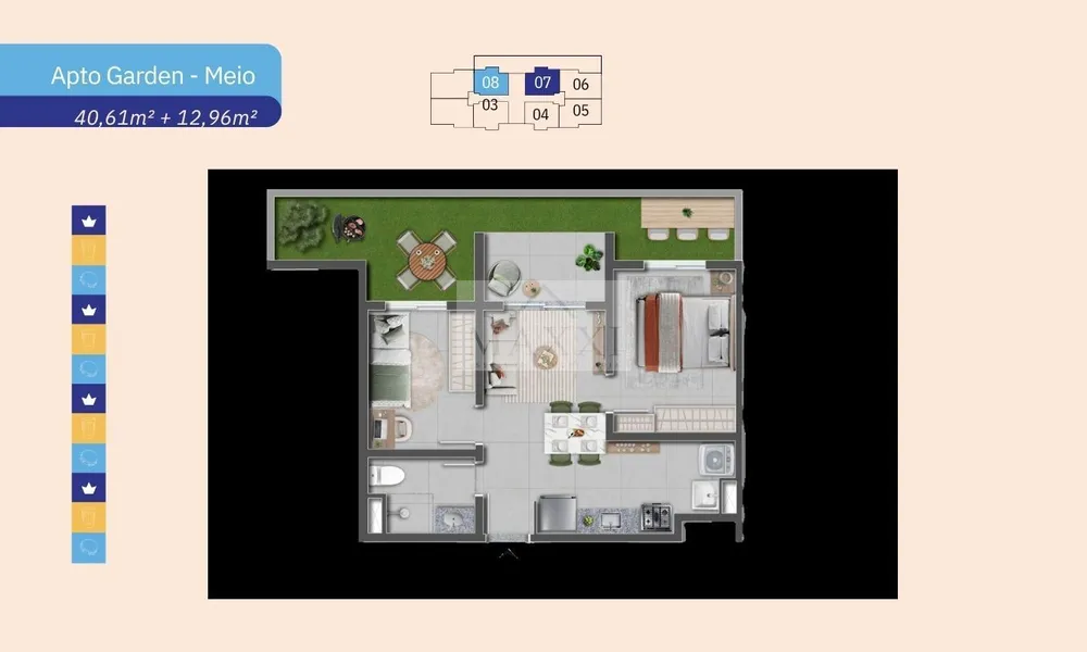 Apartamento, 2 quartos, 40 m² - Foto 39