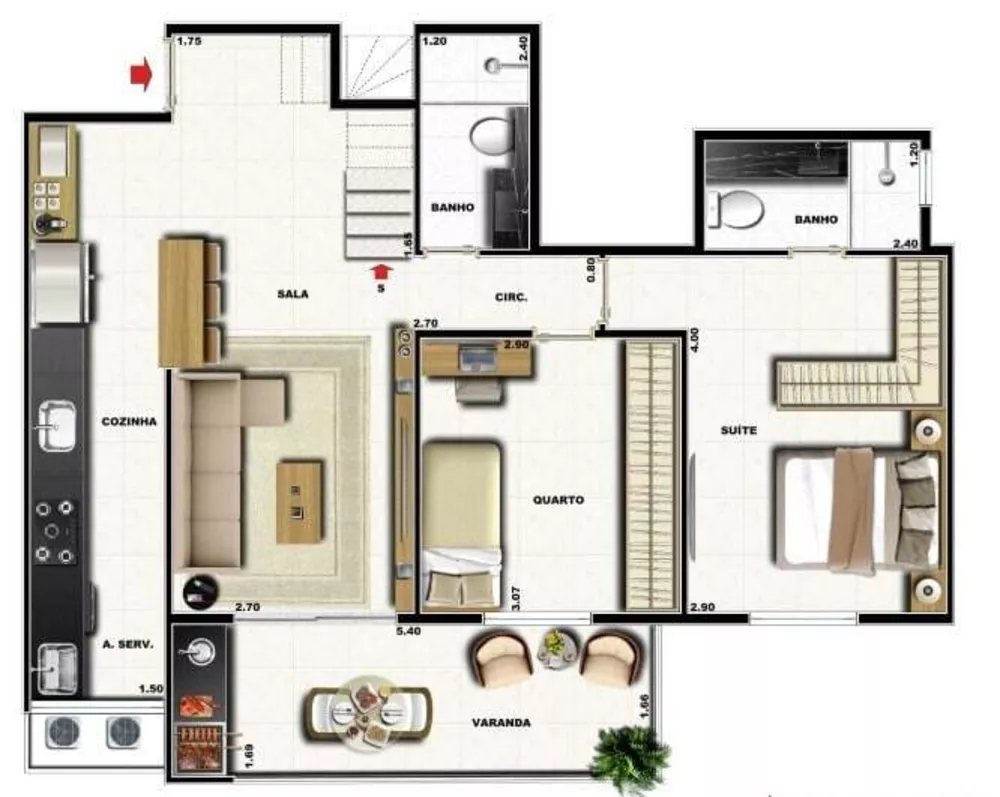 Cobertura, 3 quartos, 131 m² - Foto 30