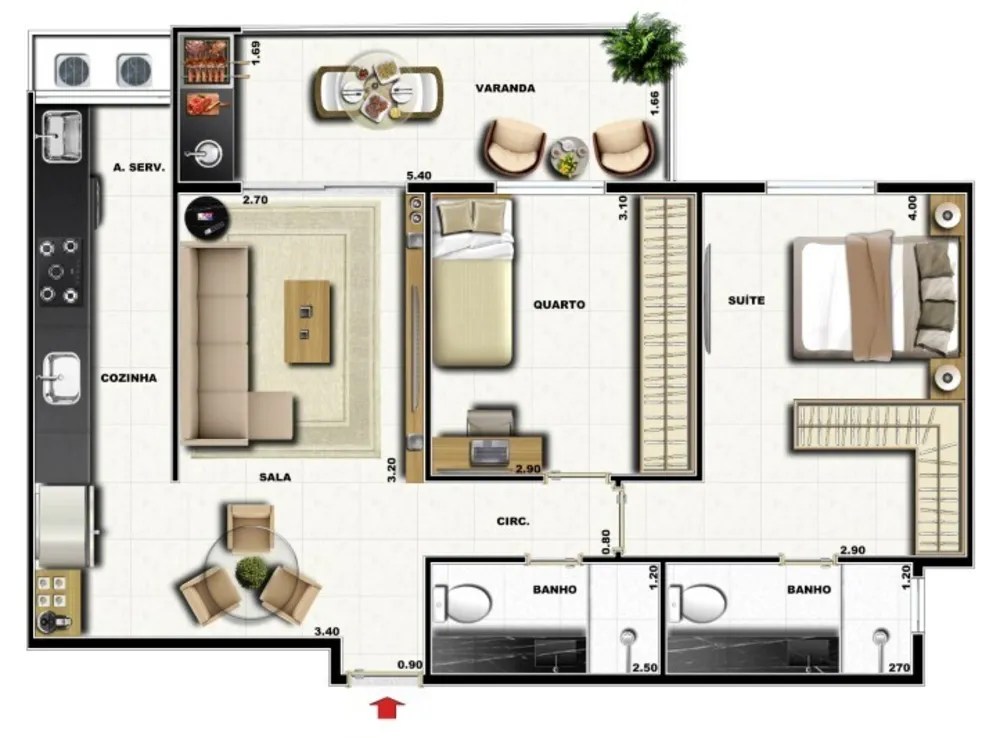 Cobertura, 3 quartos, 131 m² - Foto 39