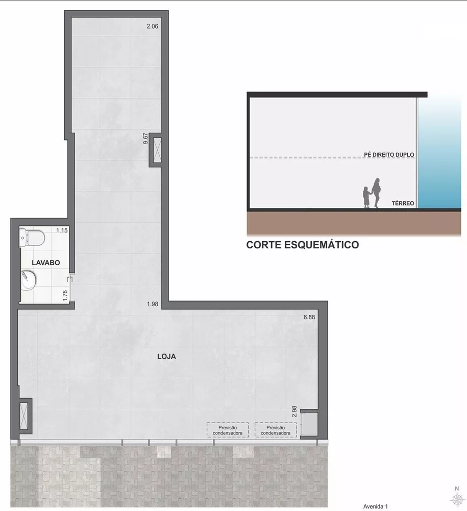 Loja-Salão, 49 m² - Foto 2