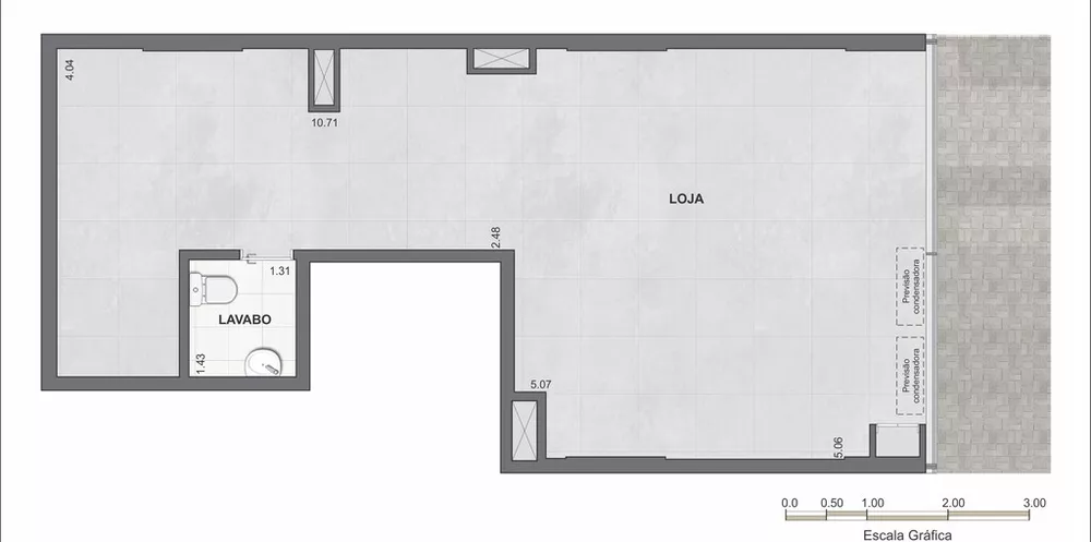 Loja-Salão, 49 m² - Foto 1