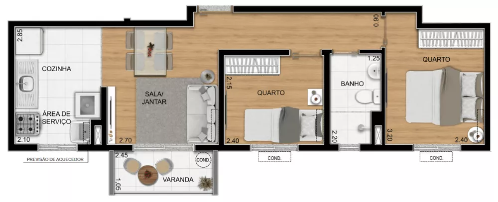 Apartamento, 2 quartos, 46 m² - Foto 15