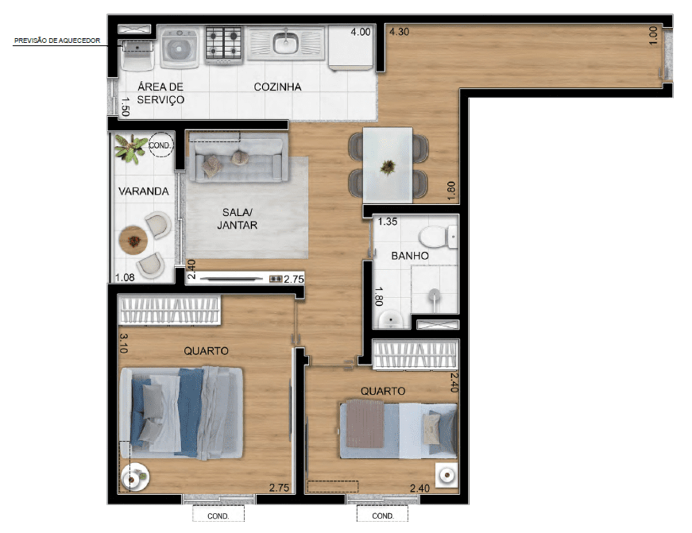 Apartamento à venda com 1 quarto, 41m² - Foto 7