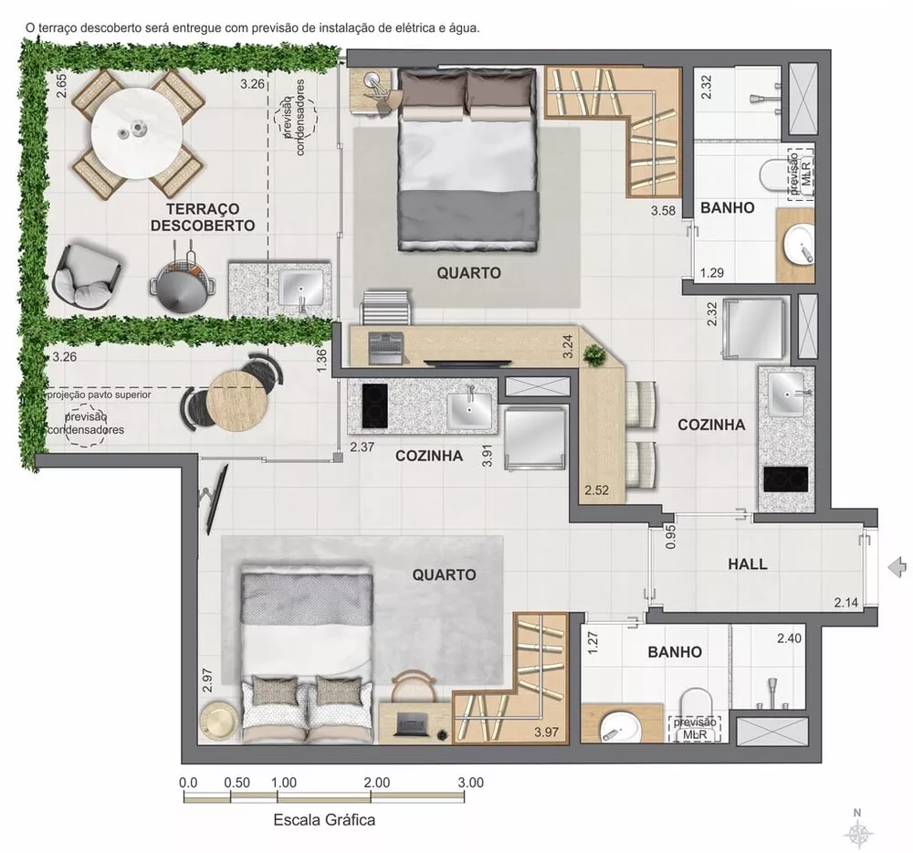 Cobertura, 1 quarto, 67 m² - Foto 70