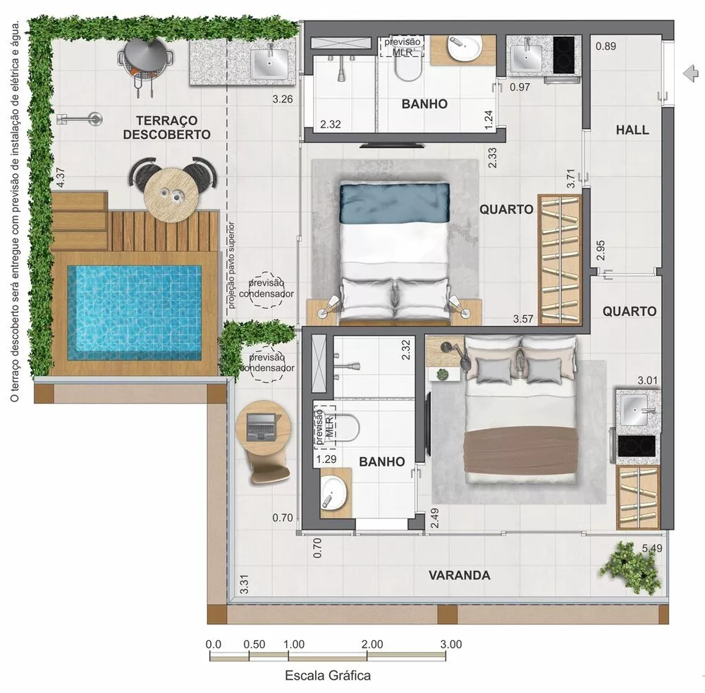 Cobertura, 1 quarto, 67 m² - Foto 66