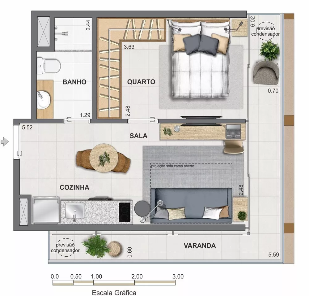 Cobertura, 1 quarto, 67 m² - Foto 56