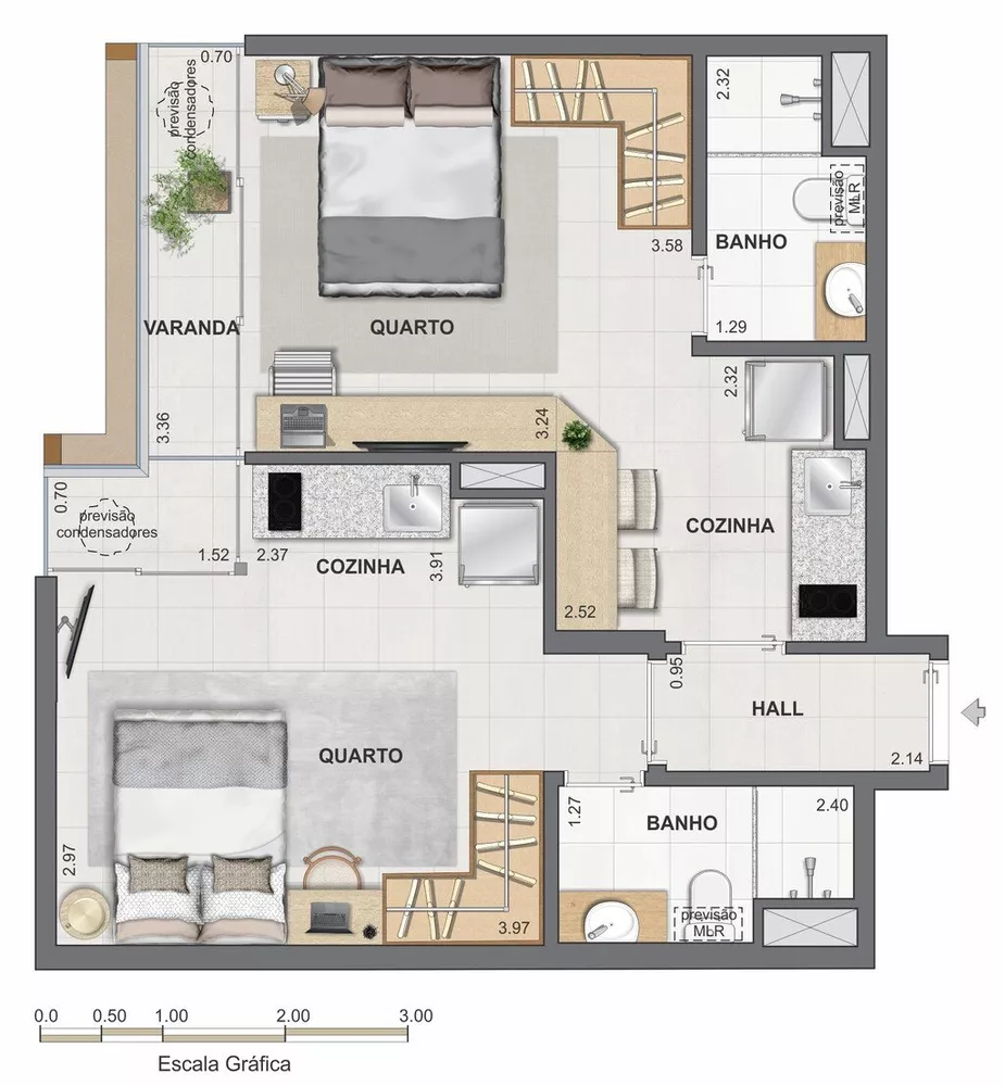 Cobertura, 1 quarto, 67 m² - Foto 64