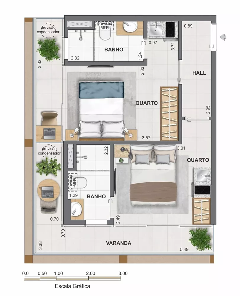 Apartamento, 2 quartos, 50 m² - Foto 24