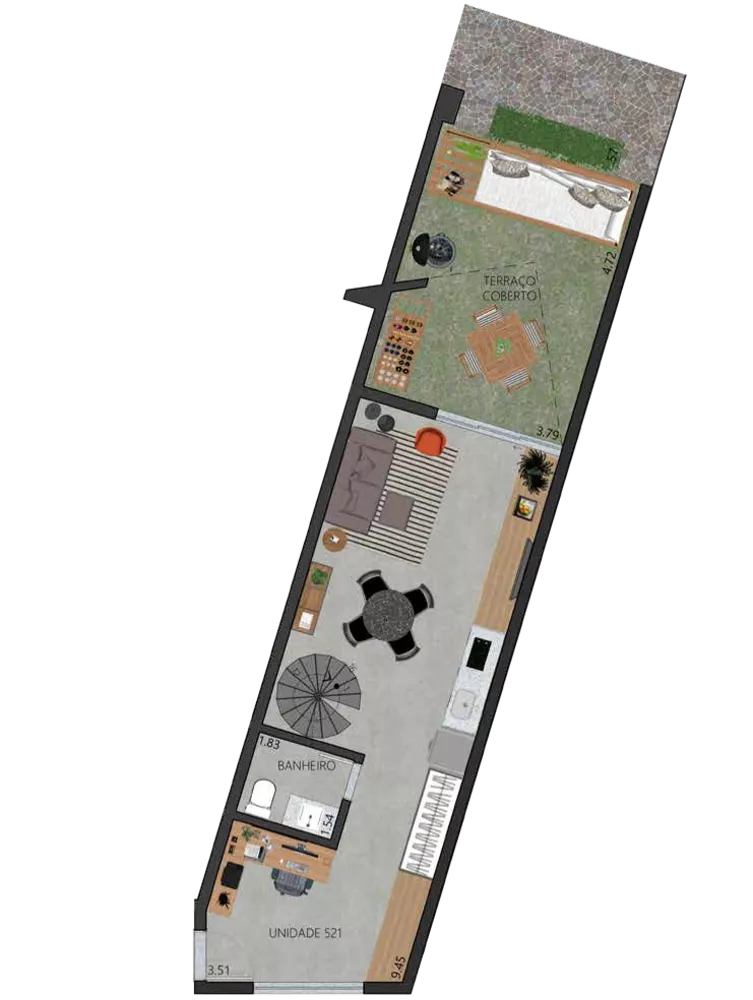 Apartamento, 1 quarto, 38 m² - Foto 46