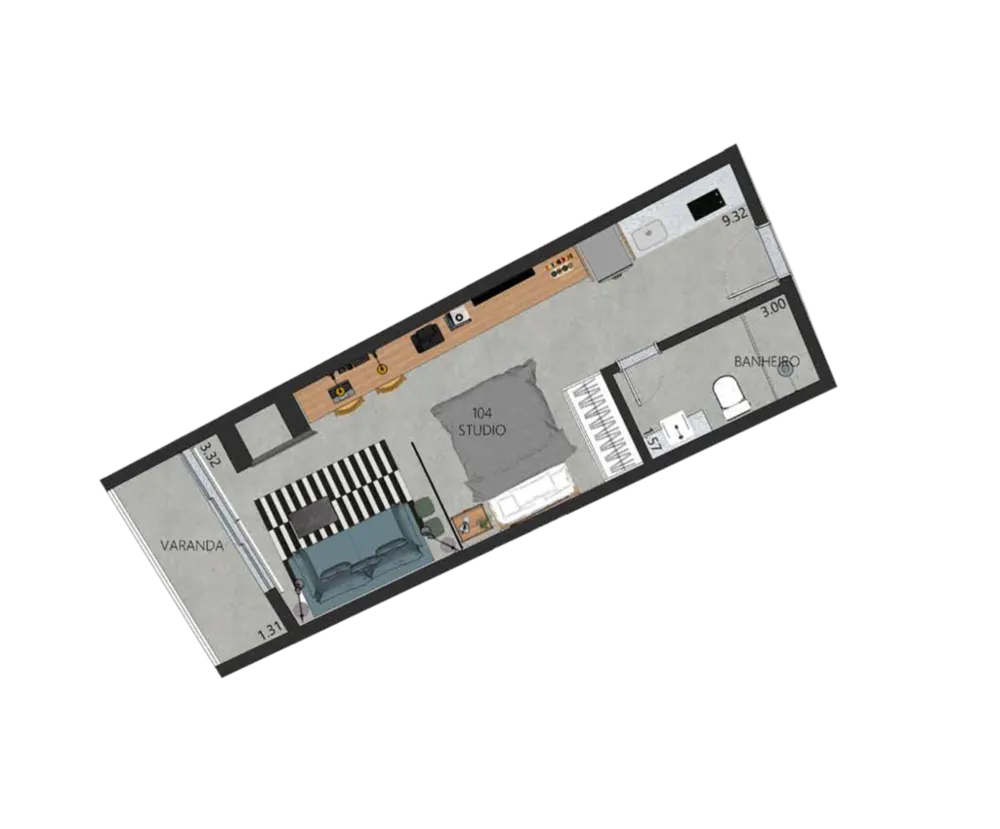 Apartamento, 1 quarto, 59 m² - Foto 84