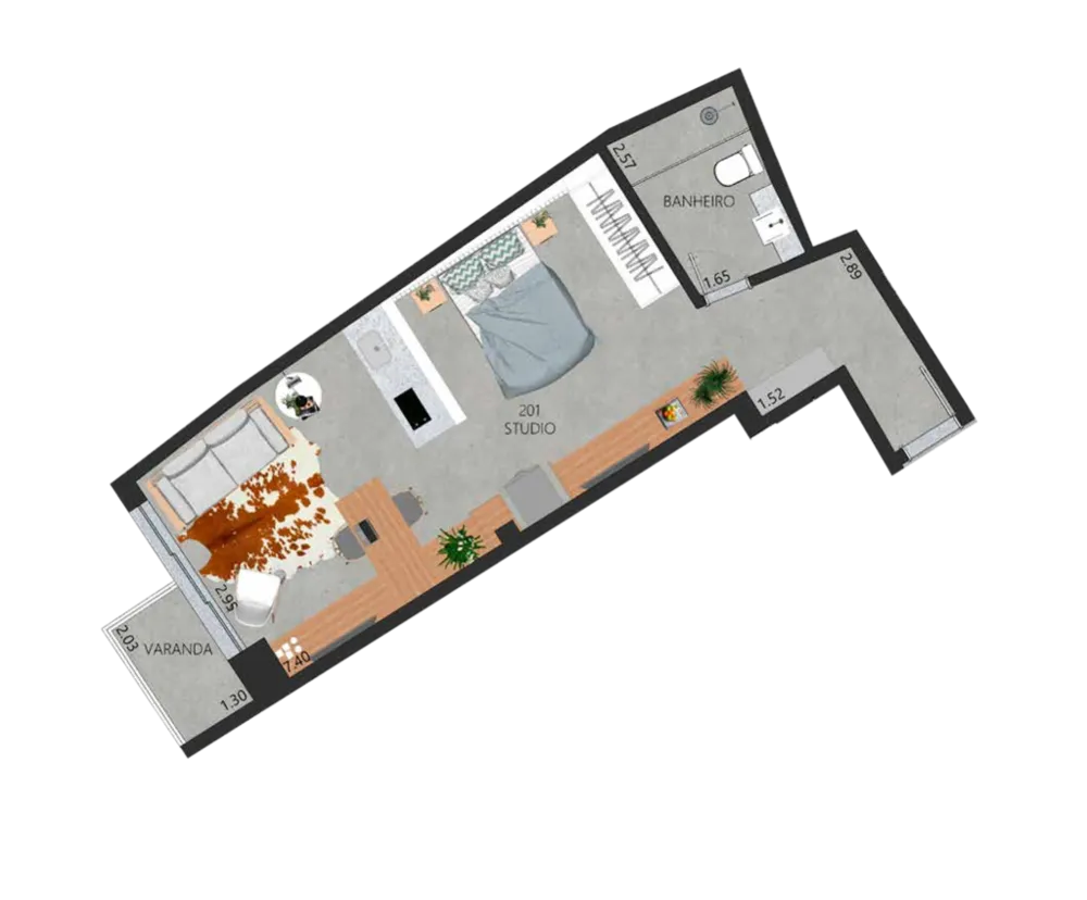 Apartamento, 1 quarto, 59 m² - Foto 79
