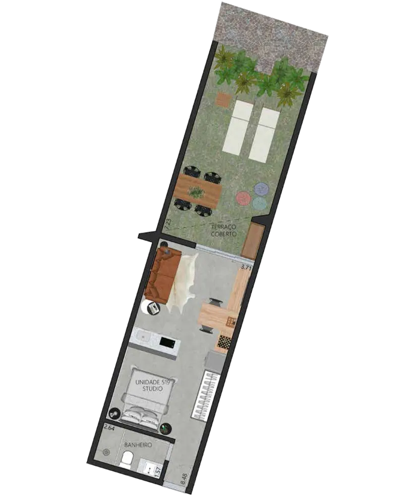 Apartamento, 1 quarto, 59 m² - Foto 100