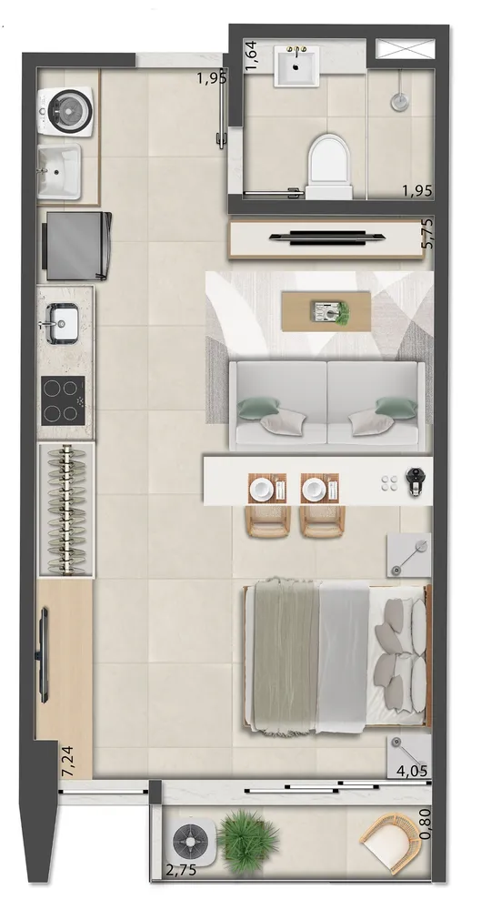 Apartamento, 1 quarto, 52 m² - Foto 115