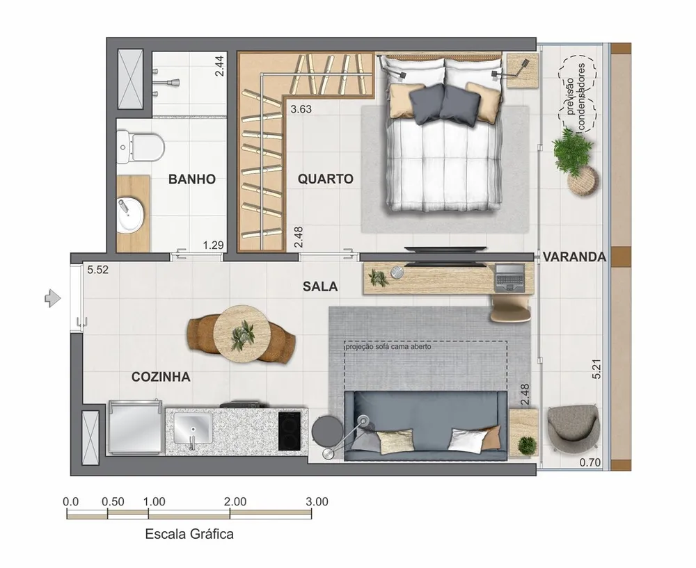 Cobertura, 1 quarto, 67 m² - Foto 20