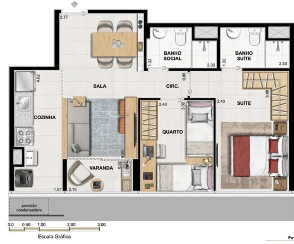 Apartamento à venda com 2 quartos, 55m² - Foto 7