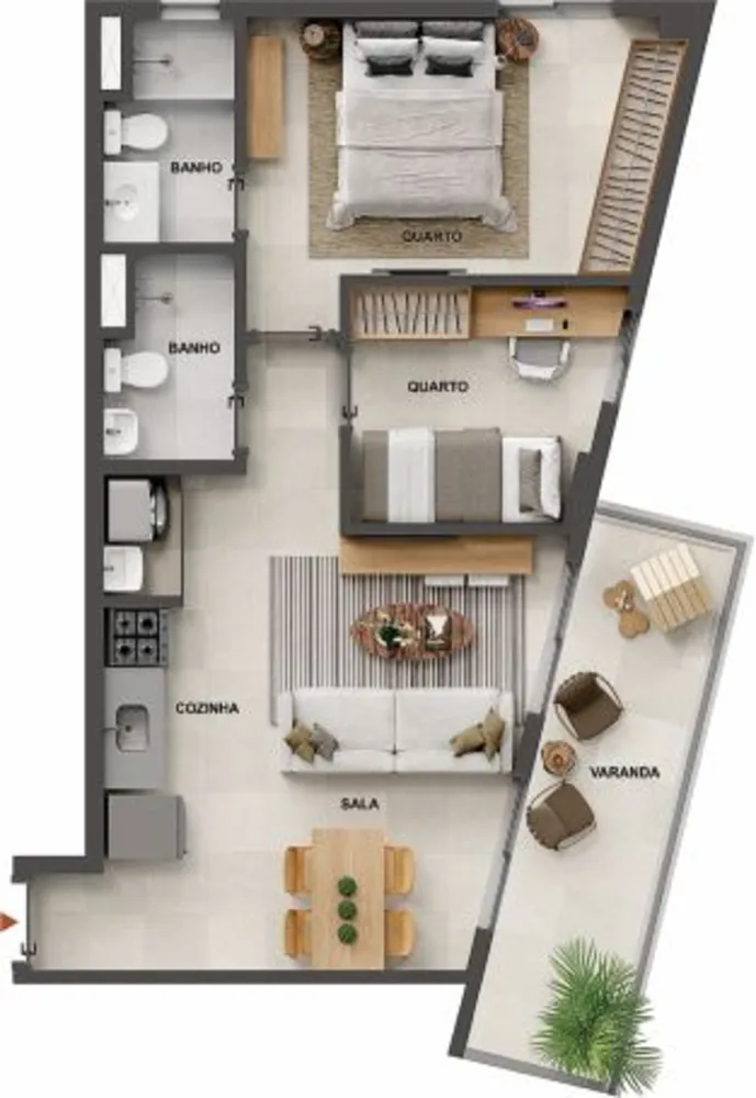 Apartamento, 1 quarto, 51 m² - Foto 86