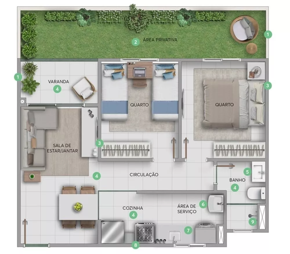Apartamento, 1 quarto, 41 m² - Foto 2