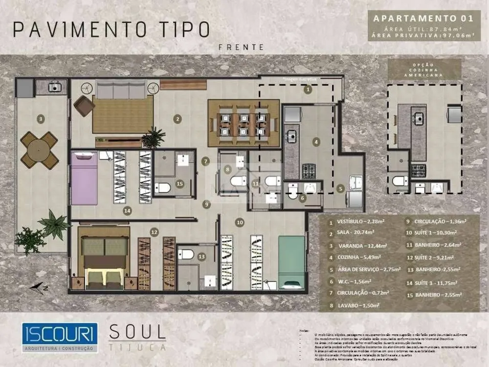 Apartamento, 2 quartos, 77 m² - Foto 11