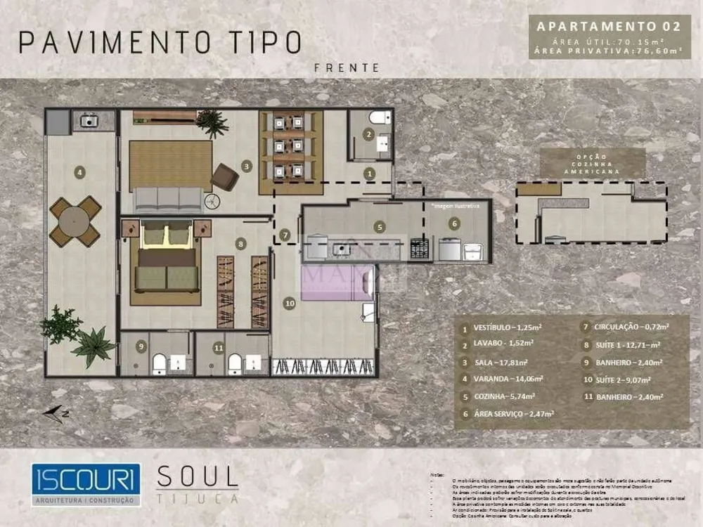 Apartamento, 2 quartos, 77 m² - Foto 14